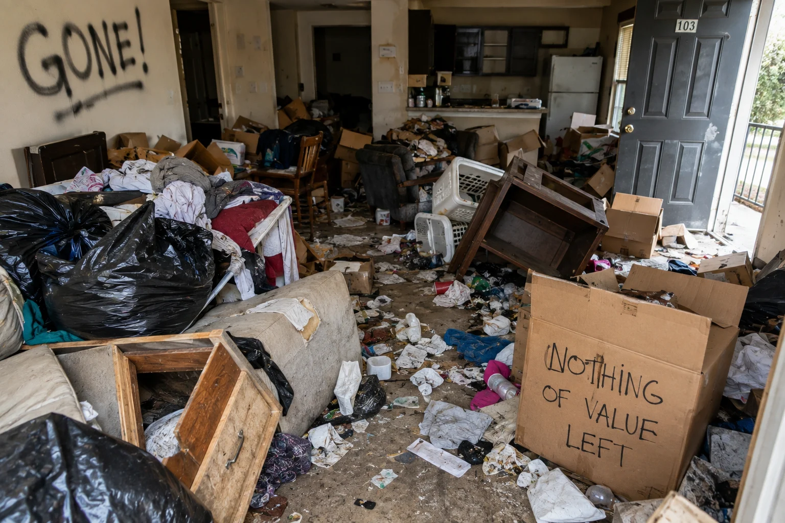 Cleanouts & Junk Removal - After-eviction cleanout