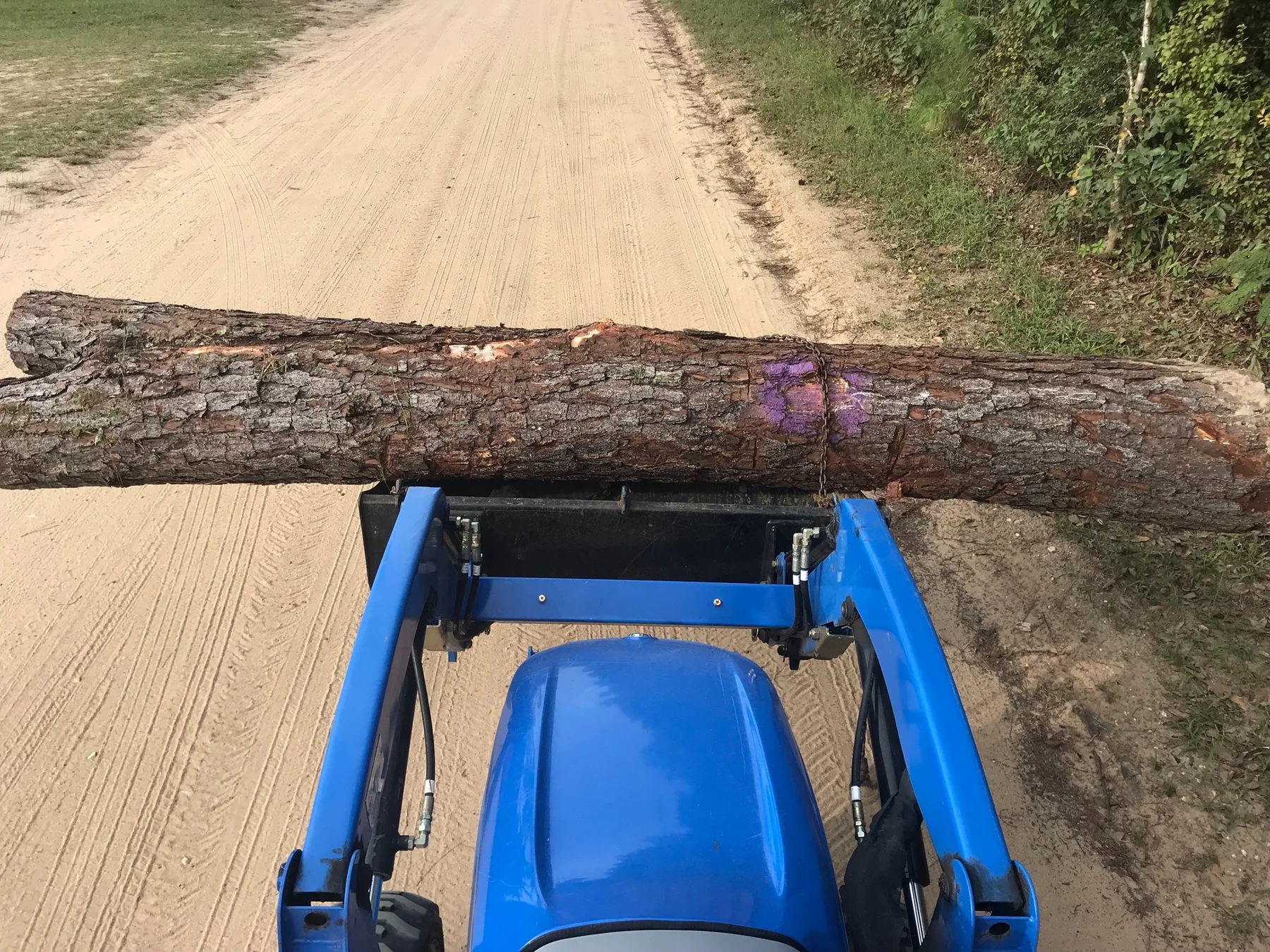 Tractor Work - Large log handling